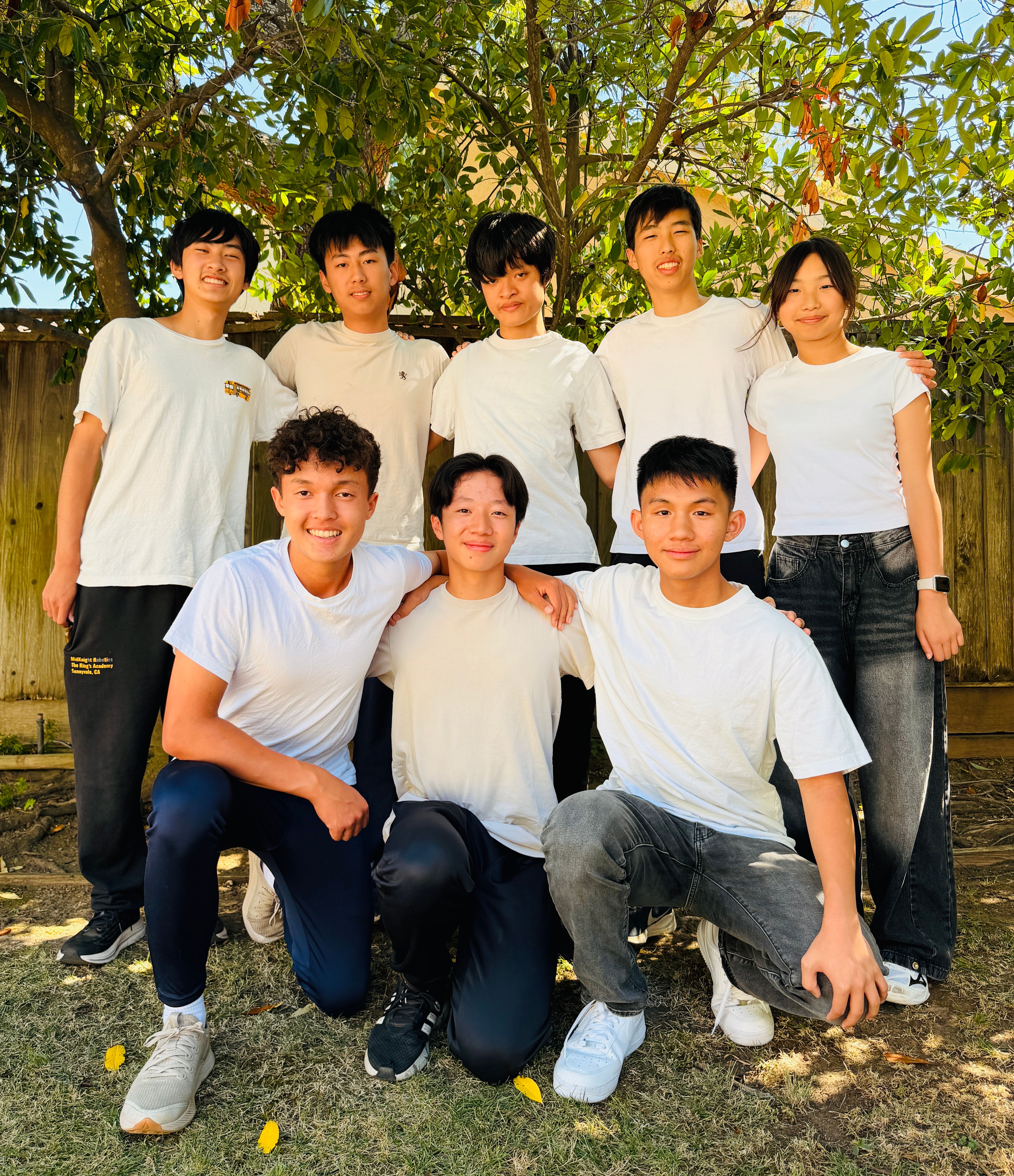 Members of FTC Team 36099 Leviticus posing together outdoors